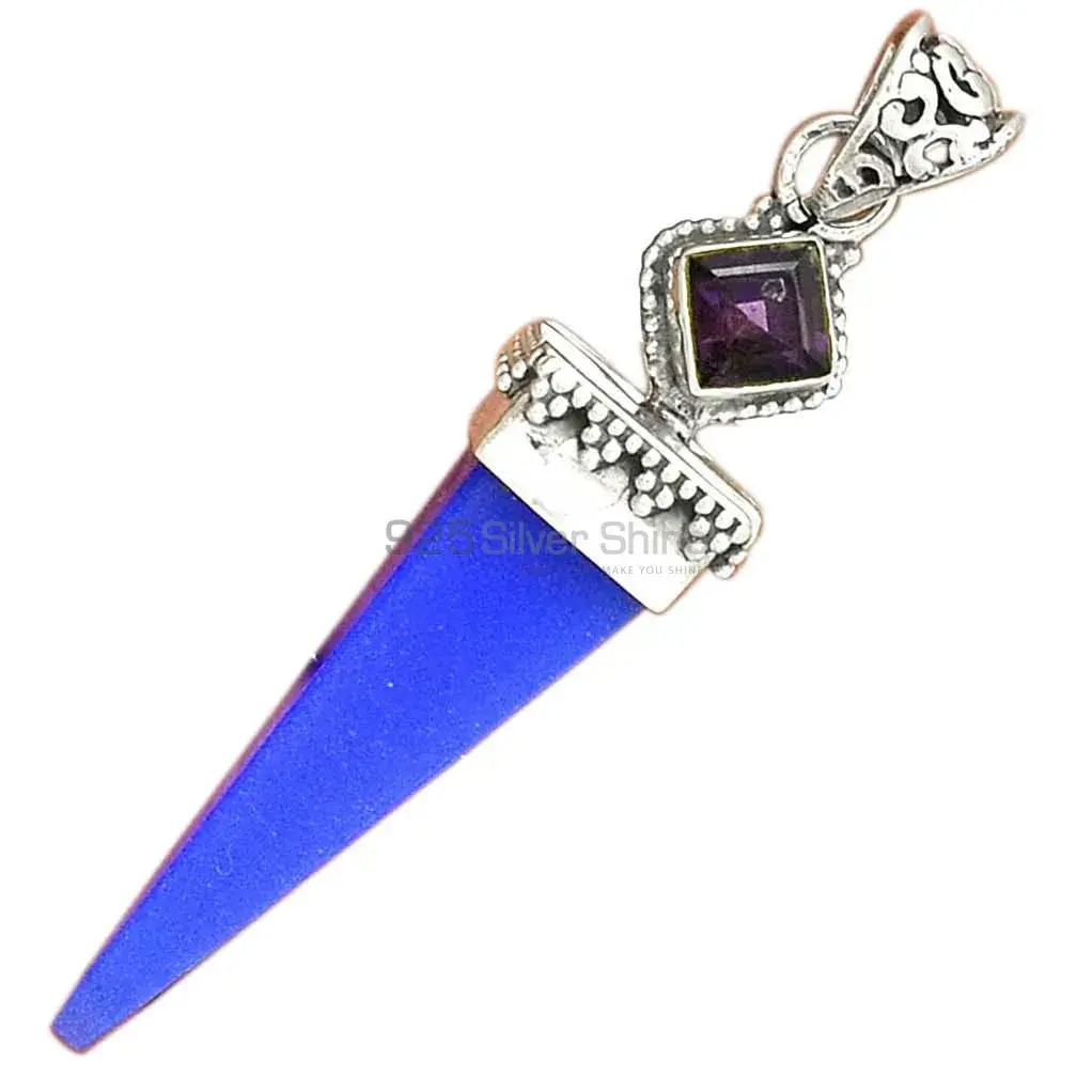 925 Solid Silver Pendants In Multi Gemstone Jewelry 925SP34-3_2