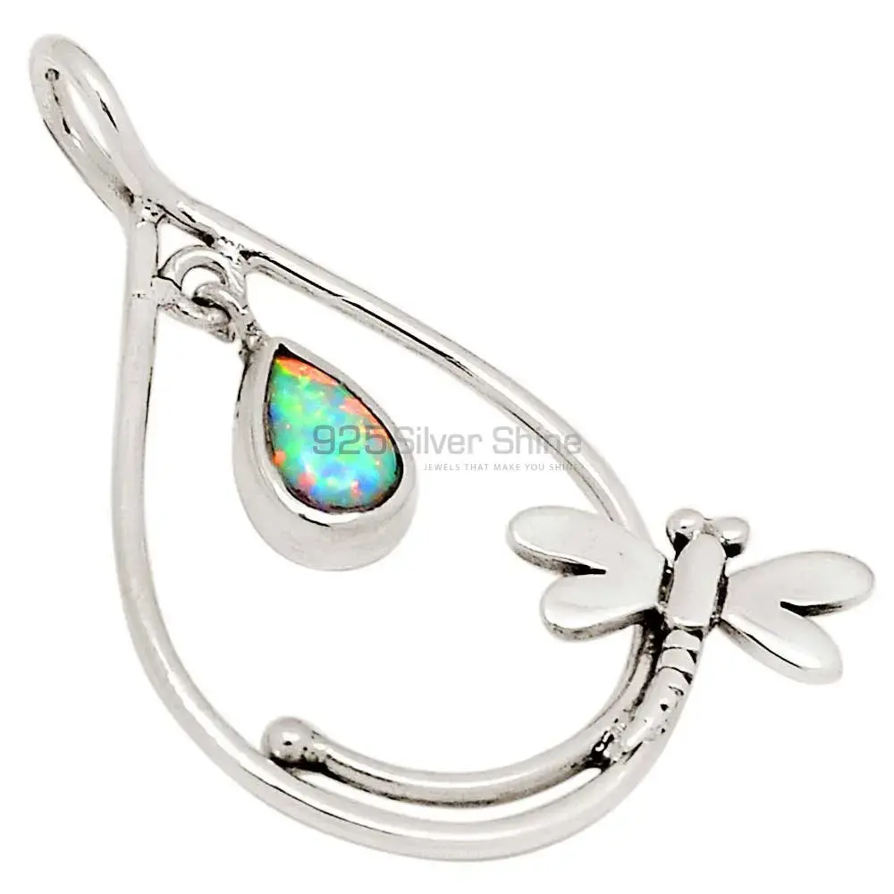 925 Solid Silver Pendants In Opal Gemstone Jewelry 925SP105-7_0