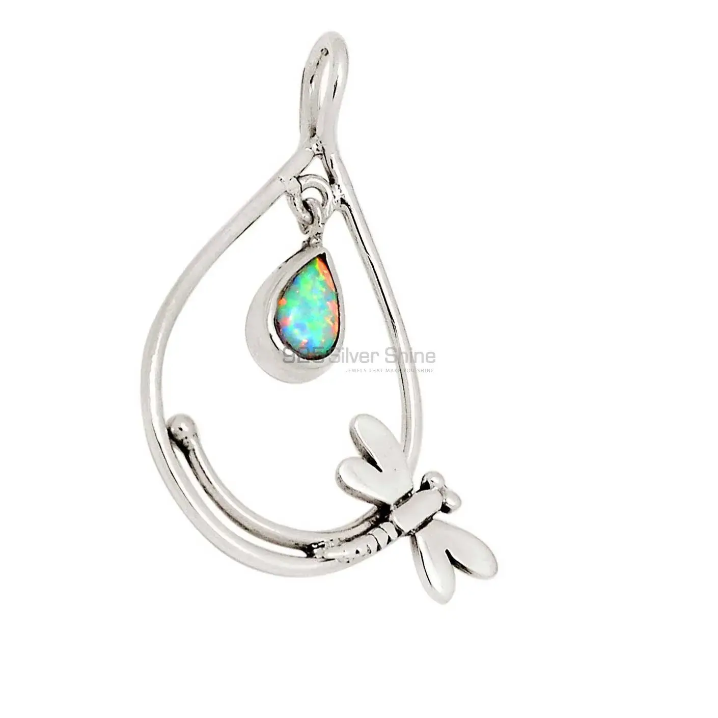 925 Solid Silver Pendants In Opal Gemstone Jewelry 925SP105-7_2