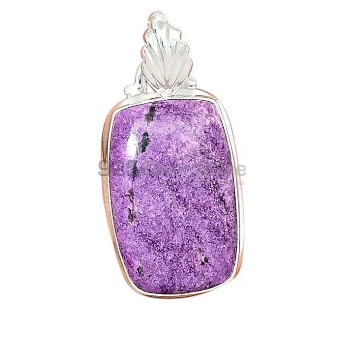 925 Solid Silver Pendants In Purpurite Gemstone Jewelry 925SP147_6