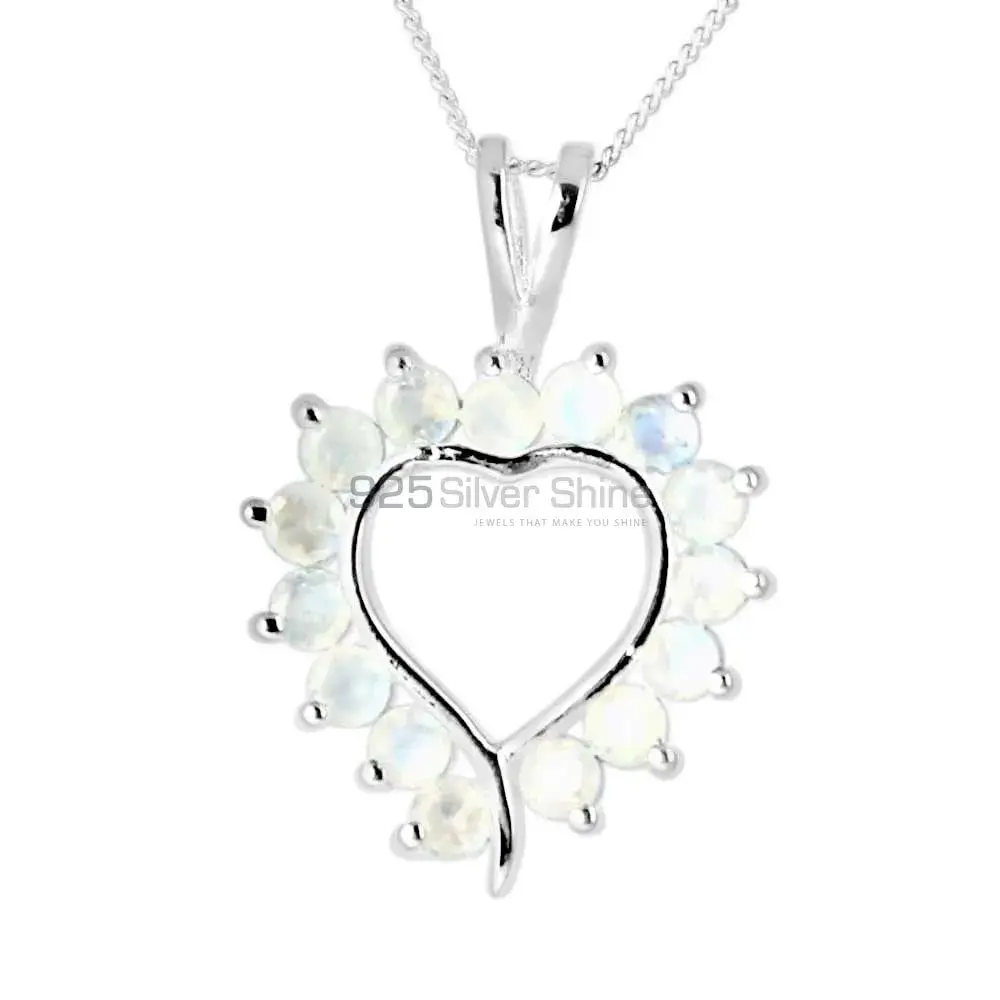 925 Solid Silver Pendants In Rainbow Gemstone Jewelry 925SP238-1