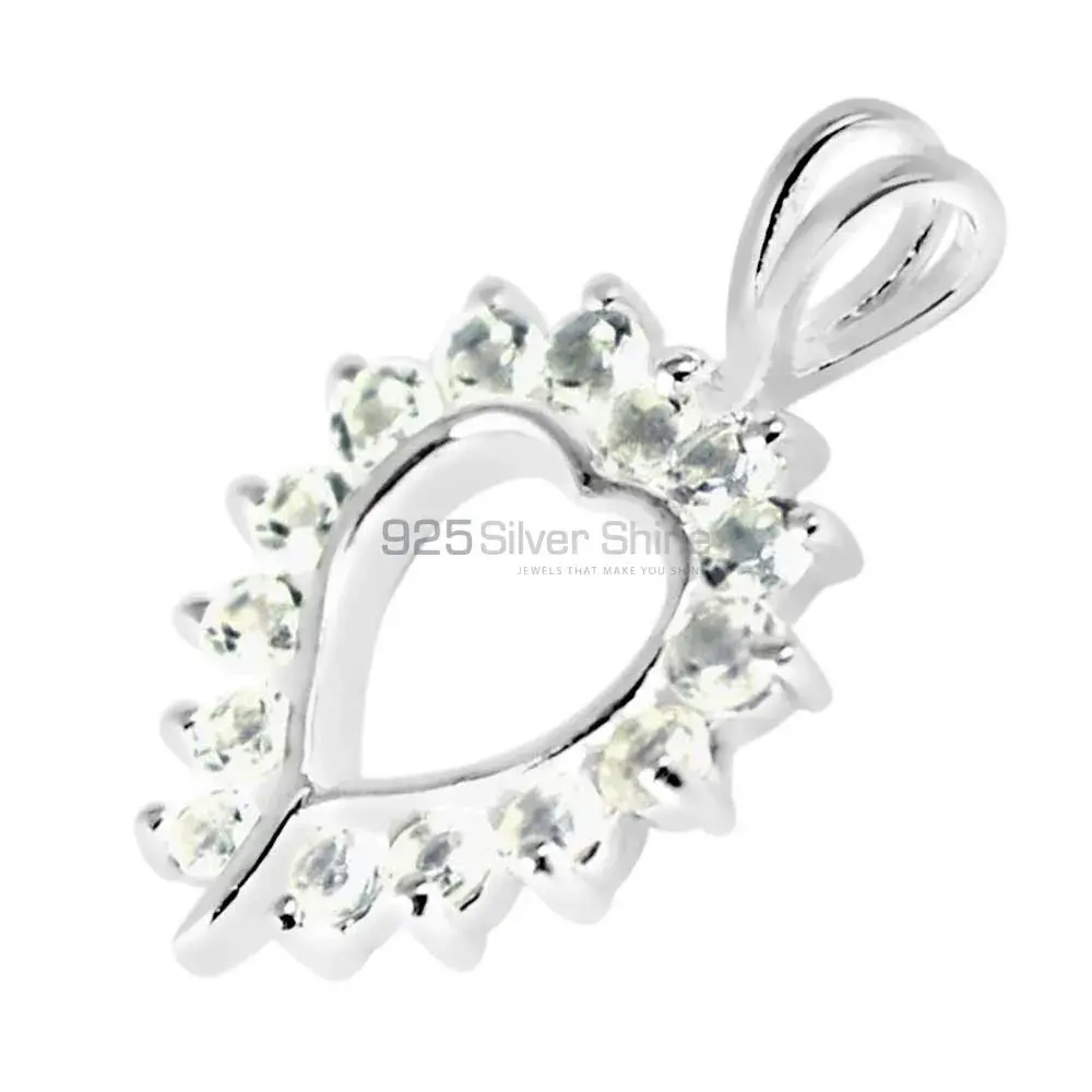 925 Solid Silver Pendants In Rainbow Gemstone Jewelry 925SP238-1_0