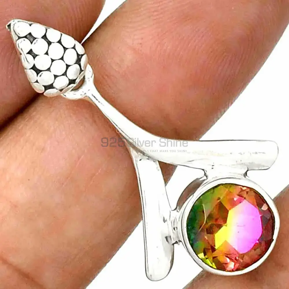 925 Solid Silver Pendants In Tourmaline Duplet Glass Gemstone Jewelry 925SP45-6_0