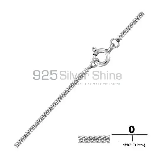 925 Sterling Silver 14"-24" Curb Chain Necklace 1MM 925CHAIN129
