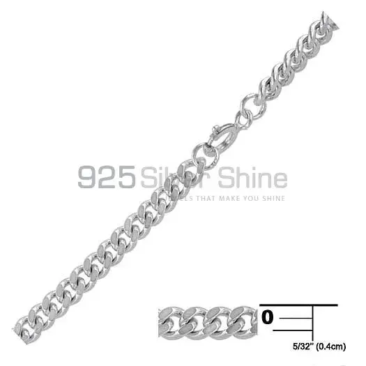 925 Sterling Silver 14"-24" Curb Chain Necklace 4MM 925CHAIN128
