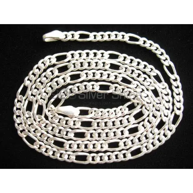 925 Sterling Silver 14"-24" Figaro Chain Necklace 6MM 925CHIAN155