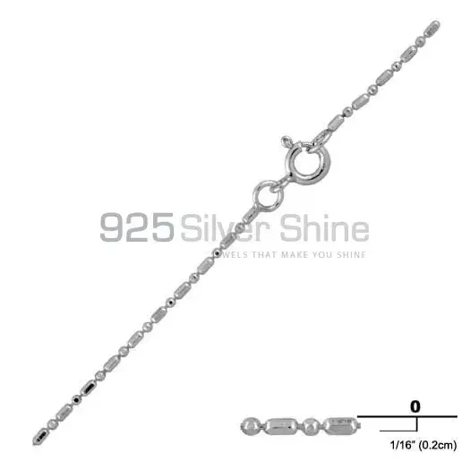 925 Sterling Silver 14"-24" Silver Ball Beads Chain Necklace 2.2mm 925CHAIN101
