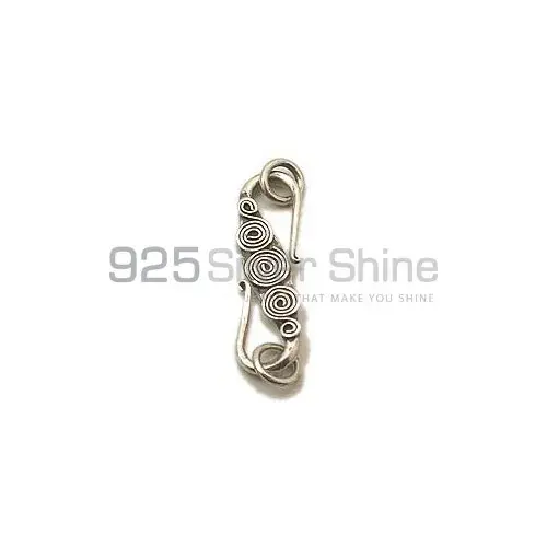 925 Sterling Silver, 33.8x9.7x2.2mm double-sided flat S-hook. Sold Per Package of 10-925SSH110