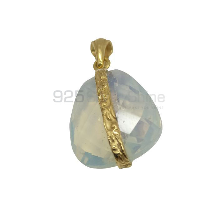 925 Sterling Silver Bezel Pendant In Opalite Gemstone 925NSP02