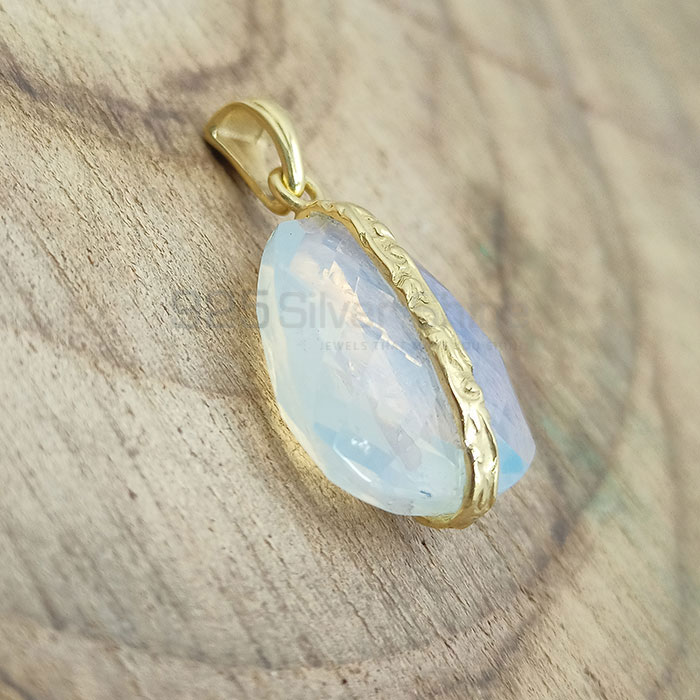 925 Sterling Silver Bezel Pendant In Opalite Gemstone 925NSP02_0