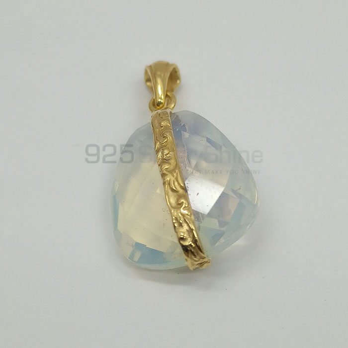 925 Sterling Silver Bezel Pendant In Opalite Gemstone 925NSP02_4