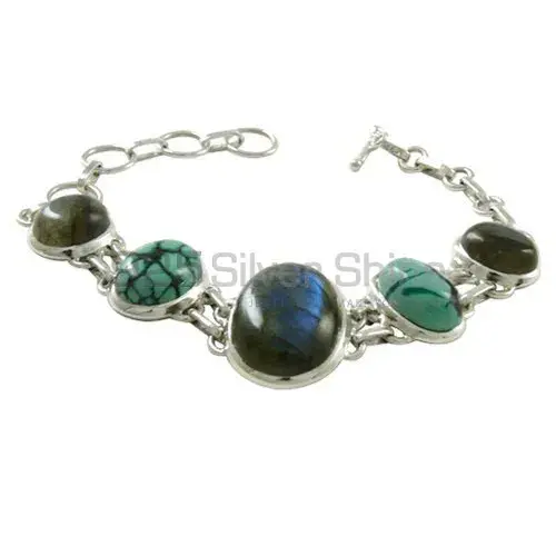 925 Sterling Silver Bracelets in Multi Gemstone Jewelry 925SB333