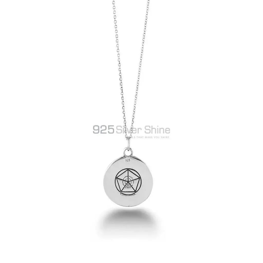 925 Sterling Silver Chakra Symbol Pendant 925MN135