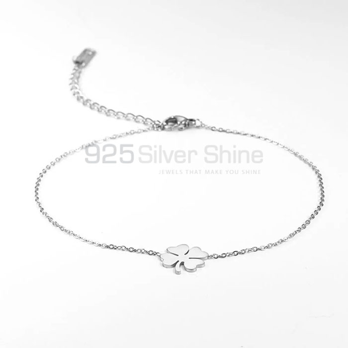 925 Sterling Silver Clover Handmade Bracelet Jewelry CFMB28