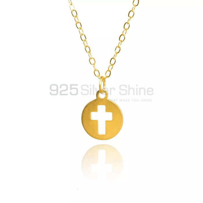 925 Sterling Silver Cross Pendant Necklace For Women CRME68_2