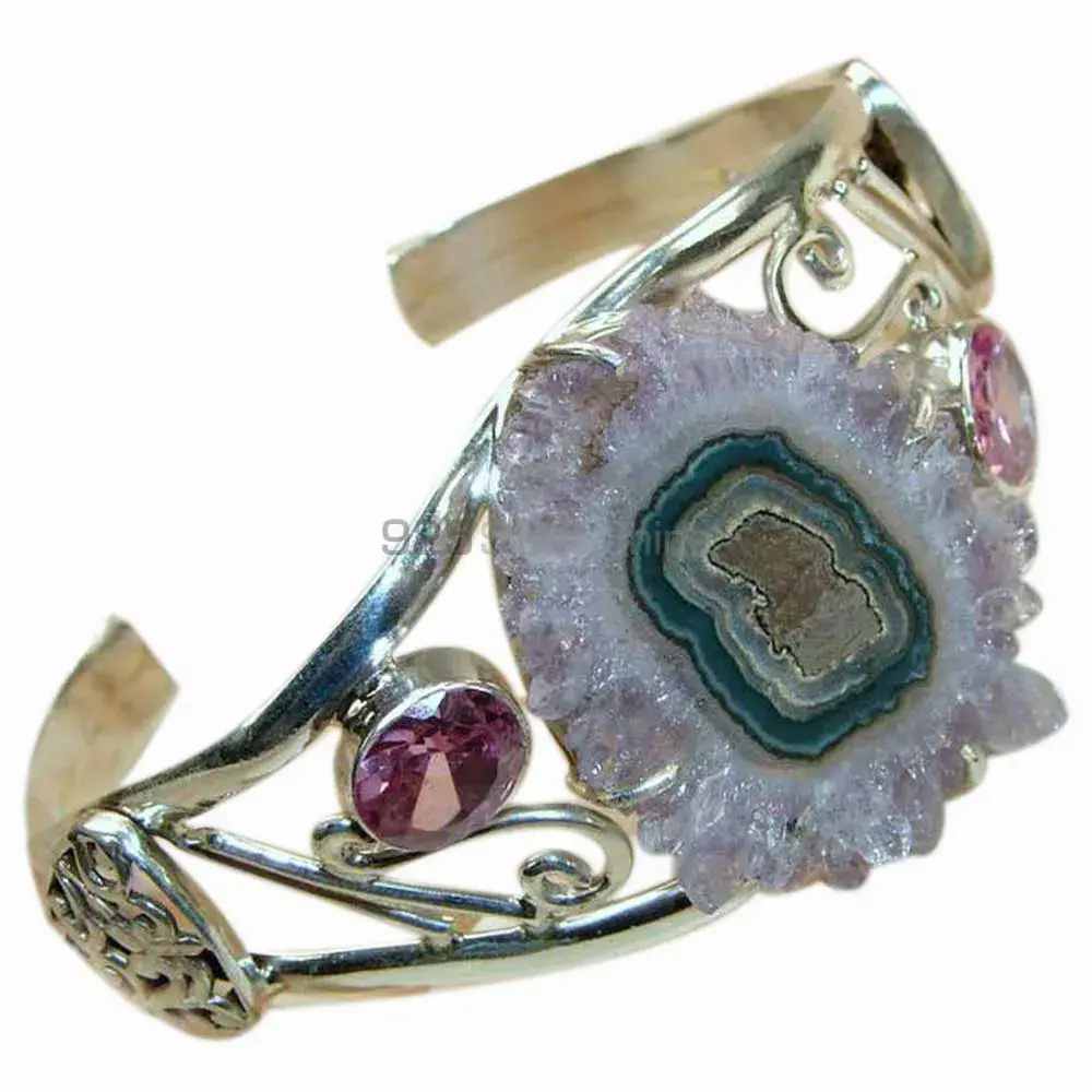 925 Sterling Silver Cuff Bangles In Multi Gemstone 925SSB165