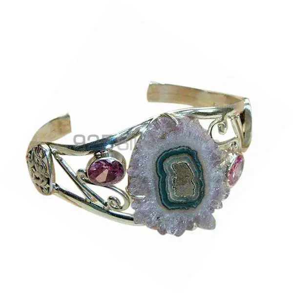 925 Sterling Silver Cuff Bangles In Multi Gemstone 925SSB165_0