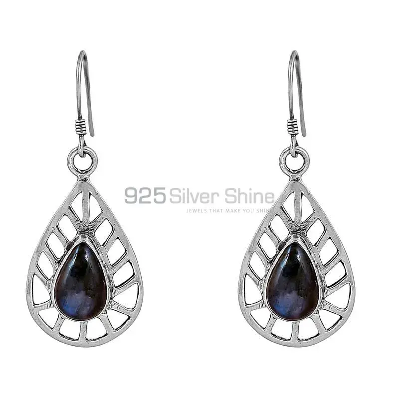 925 Sterling Silver Earring In Blue Fire Labradorite Gemstone 925SE52