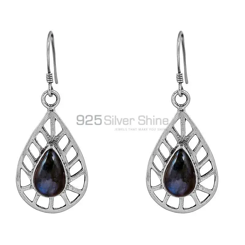 925 Sterling Silver Earring In Blue Fire Labradorite Gemstone 925SE52_0