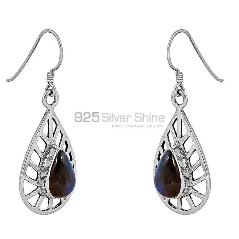 925 Sterling Silver Earring In Blue Fire Labradorite Gemstone 925SE52_0
