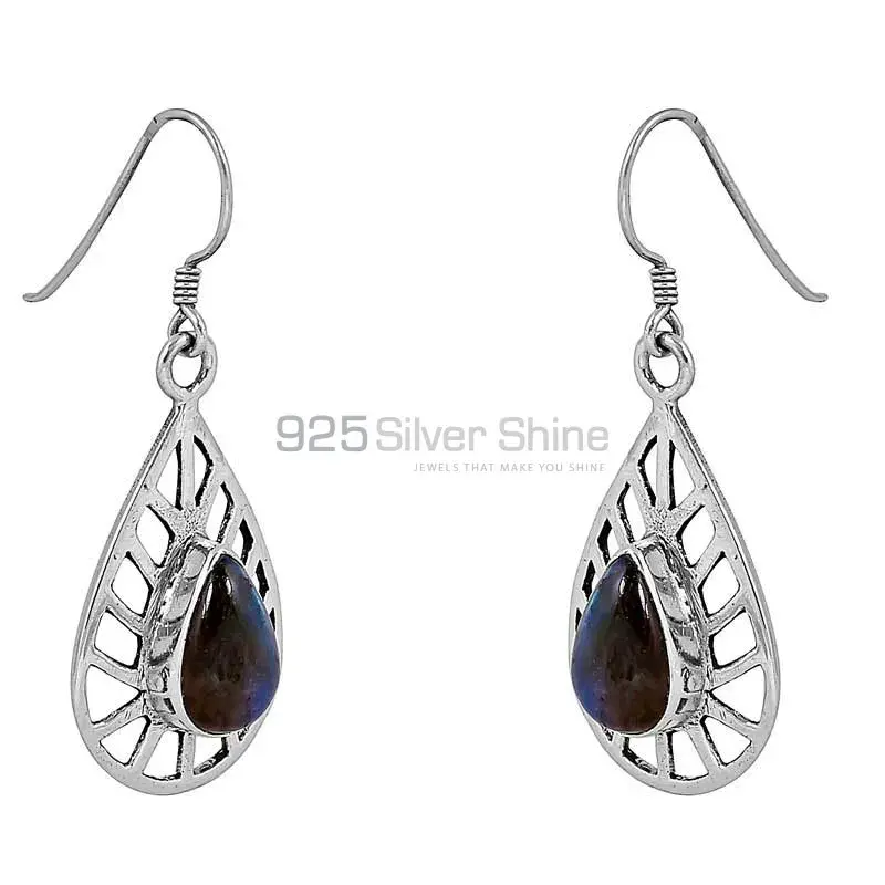 925 Sterling Silver Earring In Blue Fire Labradorite Gemstone 925SE52_1