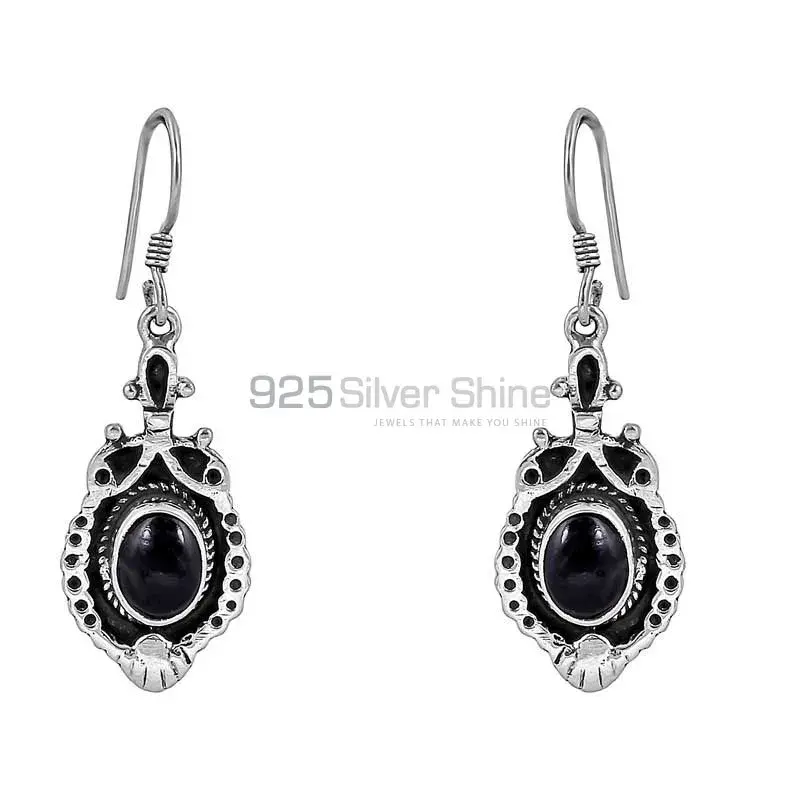 925 Sterling Silver Earring In Natural Black Onyx gemstone 925SE50_1