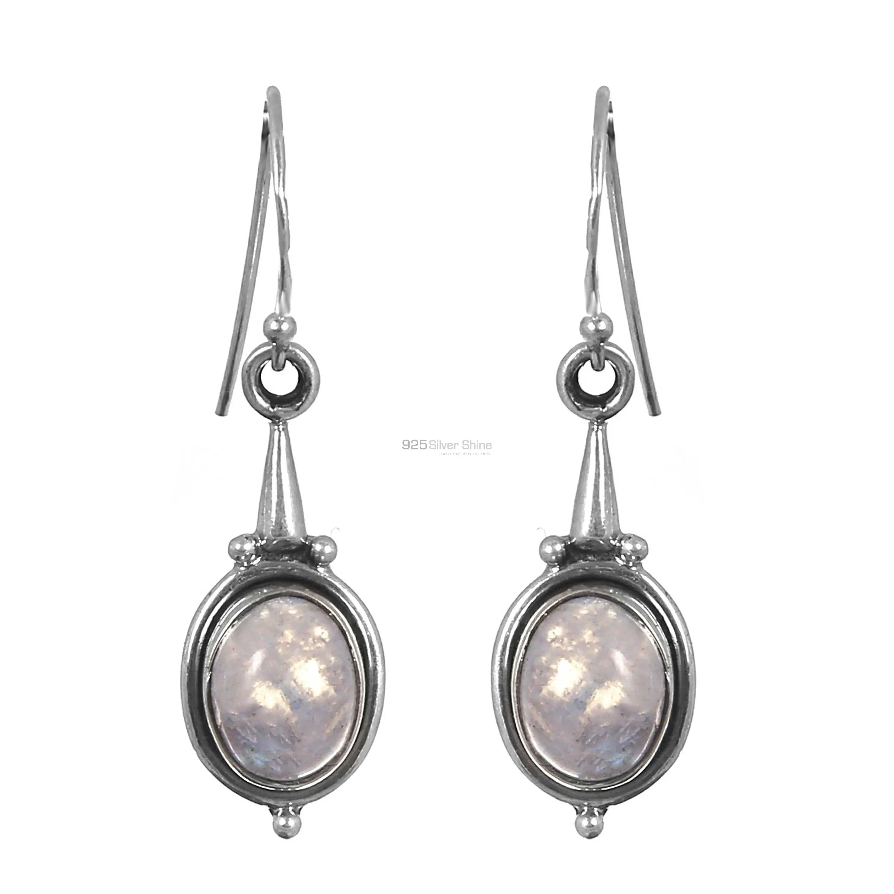 925 Sterling Silver Earring In Natural Moonstone Jewelry 925SE157_1