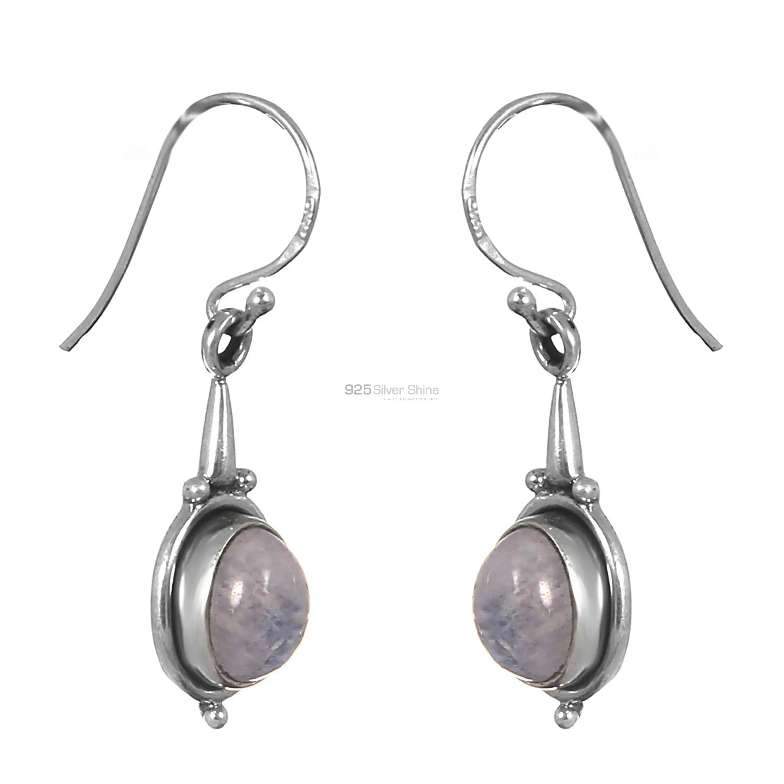 925 Sterling Silver Earring In Natural Moonstone Jewelry 925SE157_0