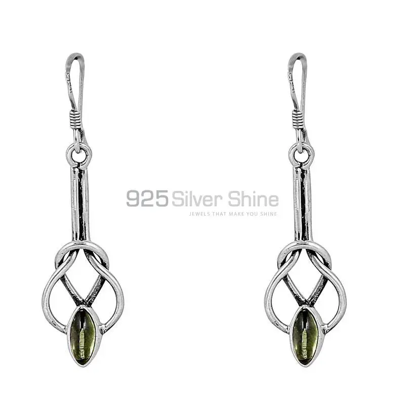 925 Sterling Silver Earring In Natural Peridot Gemstone 925SE55