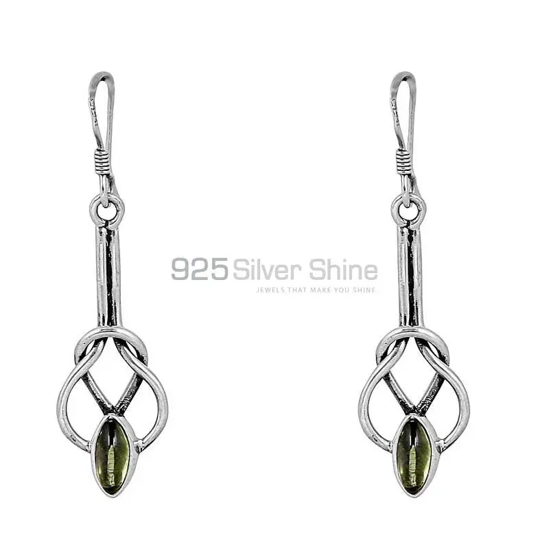 925 Sterling Silver Earring In Natural Peridot Gemstone 925SE55_0