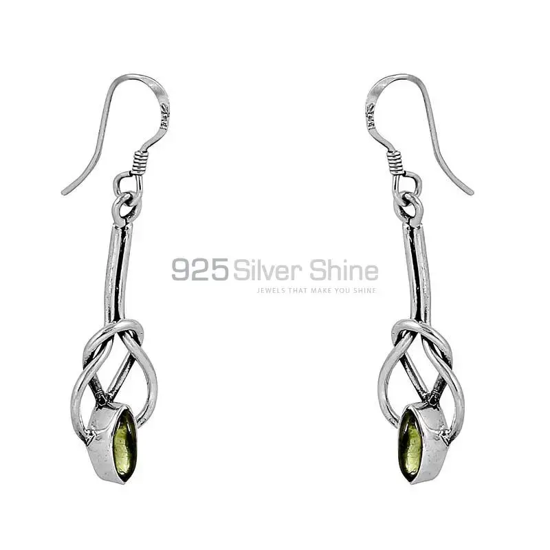 925 Sterling Silver Earring In Natural Peridot Gemstone 925SE55_0