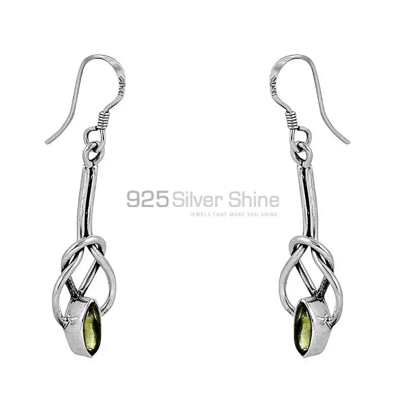 925 Sterling Silver Earring In Natural Peridot Gemstone 925SE55_1