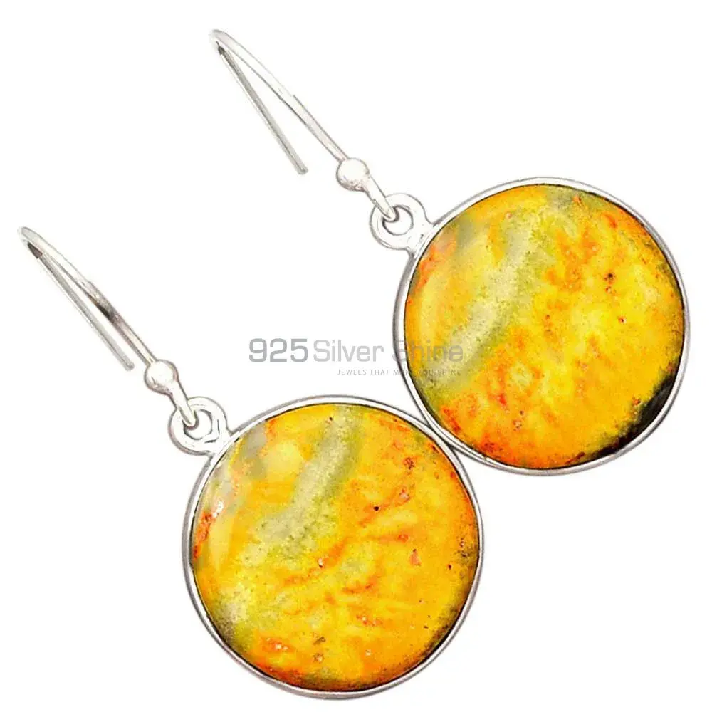 925 Sterling Silver Earrings In Genuine Bumble Bee Gemstone 925SE2732_1