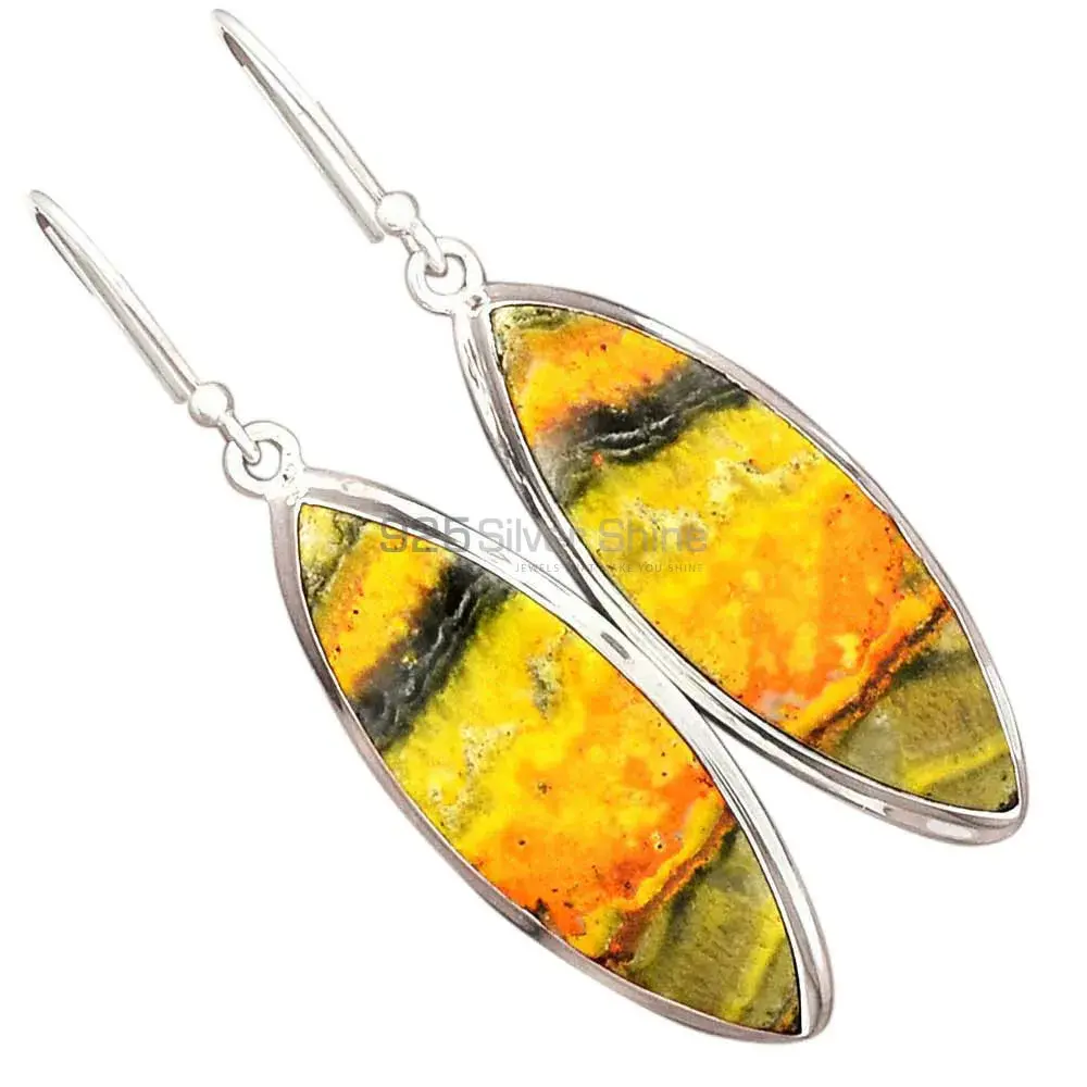 925 Sterling Silver Earrings In Genuine Bumble Bee Gemstone 925SE2732_2