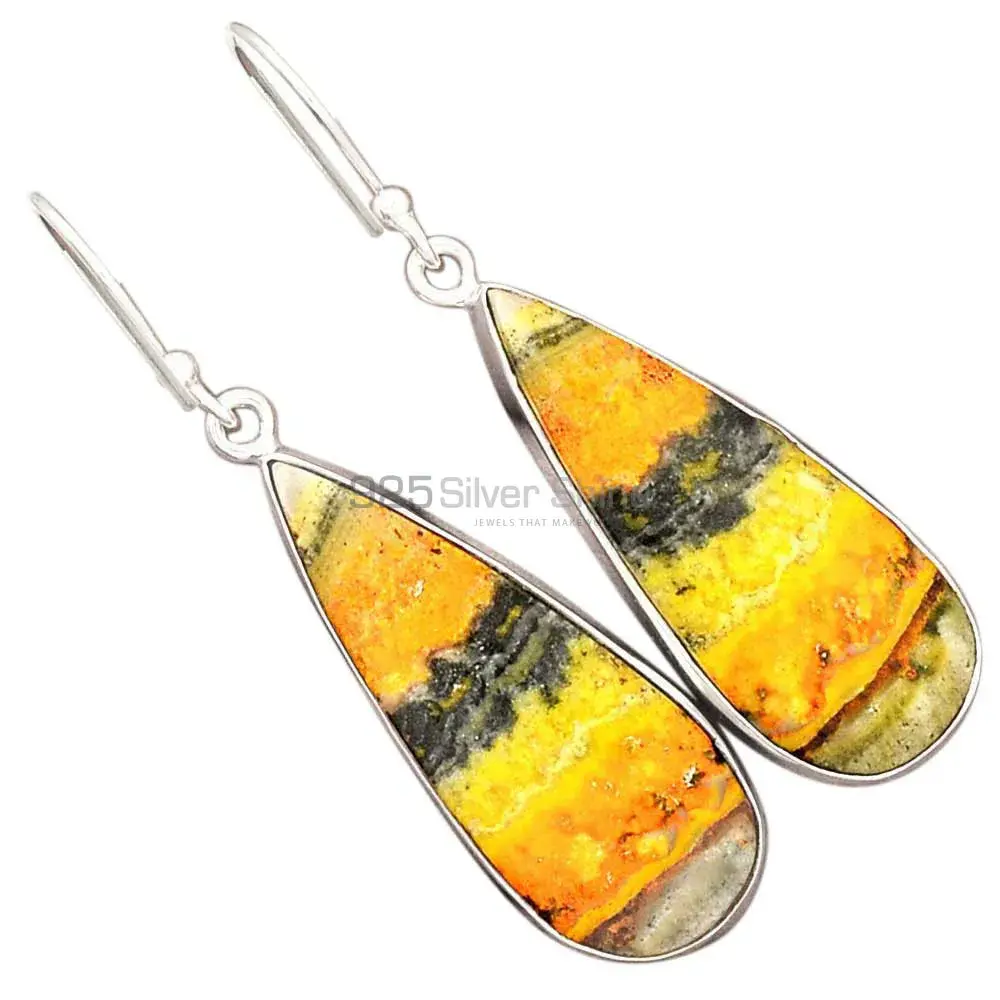 925 Sterling Silver Earrings Exporters In Genuine Bumble Bee Gemstone 925SE2732_5