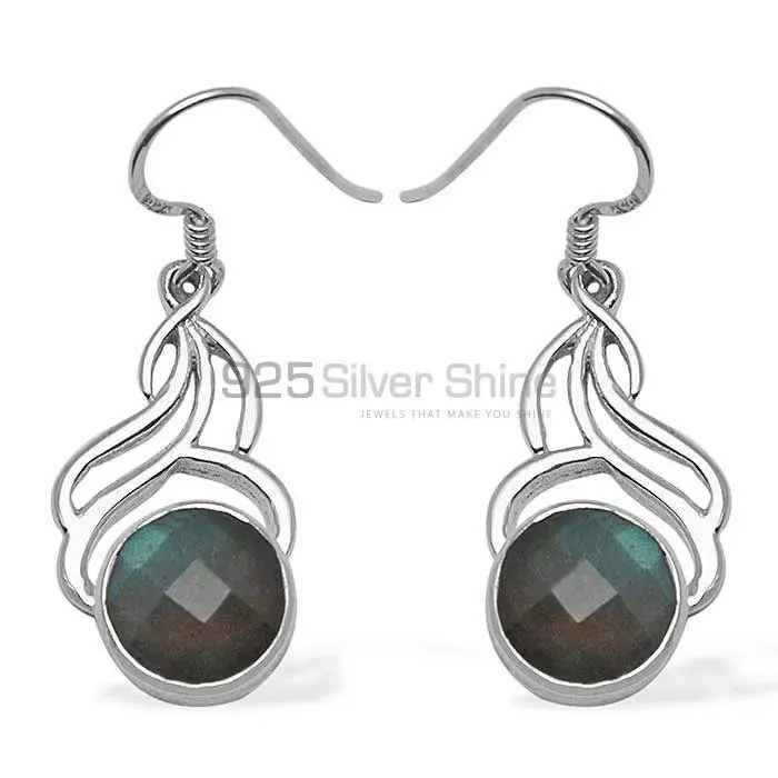 925 Sterling Silver Earrings Exporters In Genuine Labradorite Gemstone 925SE802_0