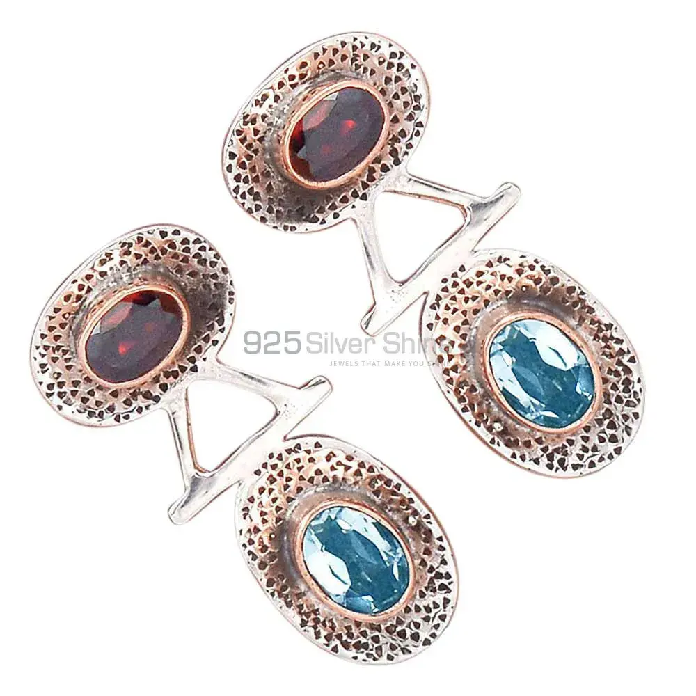925 Sterling Silver Earrings Exporters In Genuine Multi Gemstone 925SE2122_1