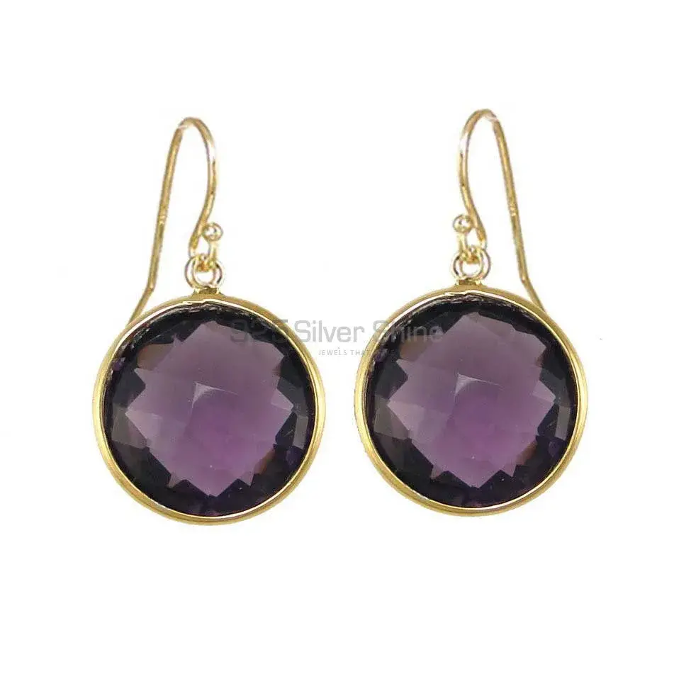 925 Sterling Silver Earrings Exporters In Natural Amethyst Gemstone 925SE1940