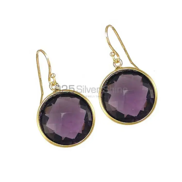 925 Sterling Silver Earrings Exporters In Natural Amethyst Gemstone 925SE1940_0