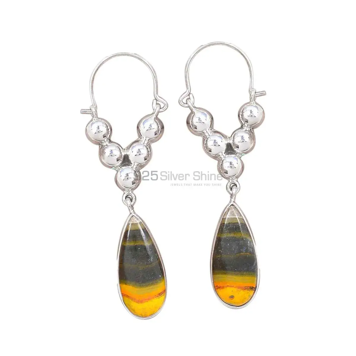 925 Sterling Silver Earrings In Natural Eclipse Gemstone 925SE3070