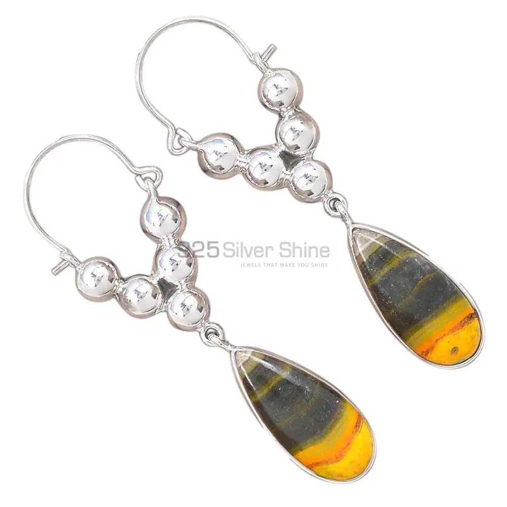 925 Sterling Silver Earrings In Natural Eclipse Gemstone 925SE3070_1