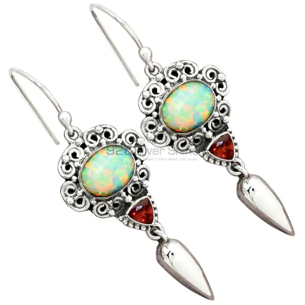 925 Sterling Silver Earrings Exporters In Natural Multi Gemstone 925SE2436_1