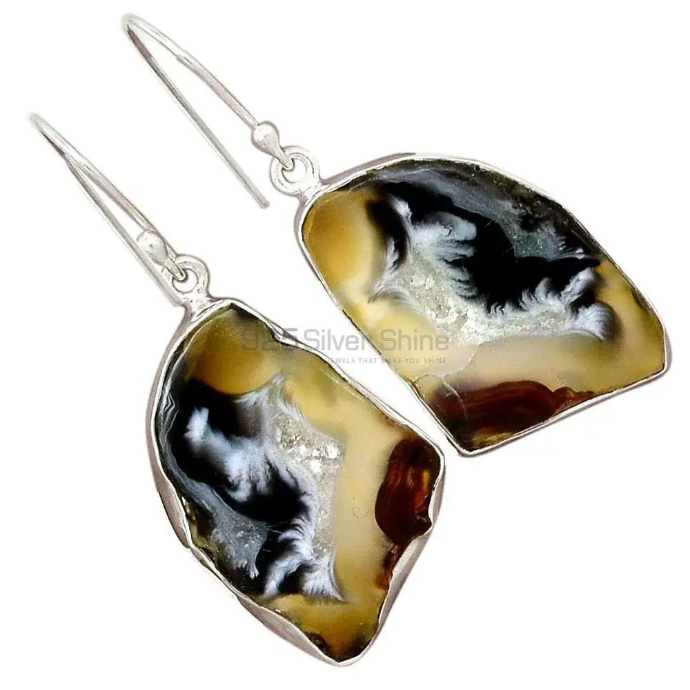 925 Sterling Silver Earrings In Semi Precious Geode Druzy Gemstone 925SE2200_2