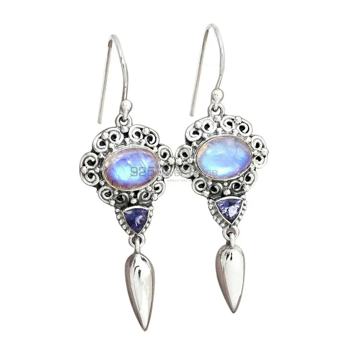 925 Sterling Silver Earrings In Semi Precious Multi Gemstone 925SE2437_0