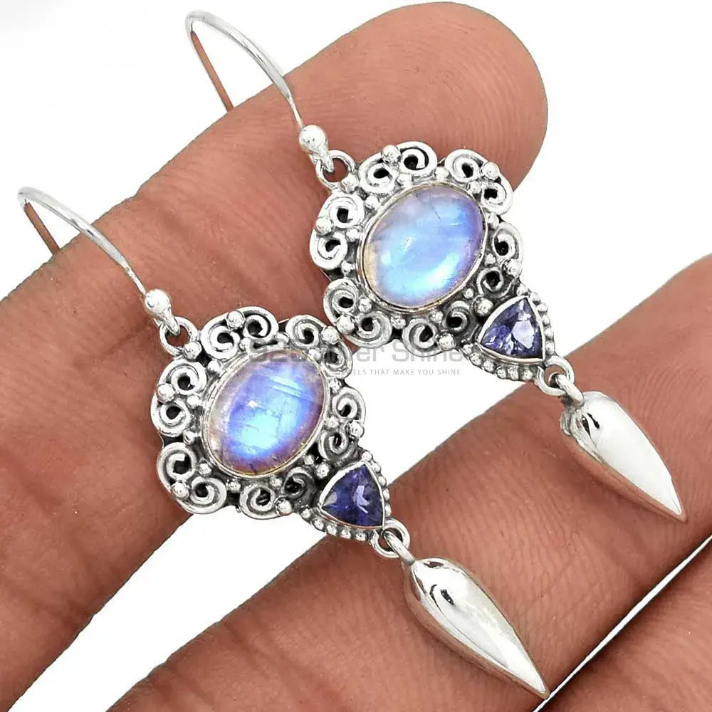 925 Sterling Silver Earrings In Semi Precious Multi Gemstone 925SE2437_1