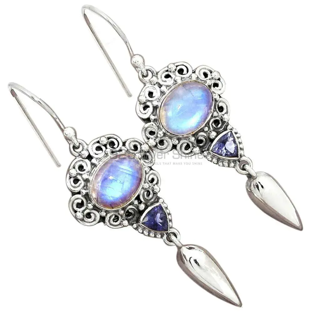 925 Sterling Silver Earrings In Semi Precious Multi Gemstone 925SE2437_2