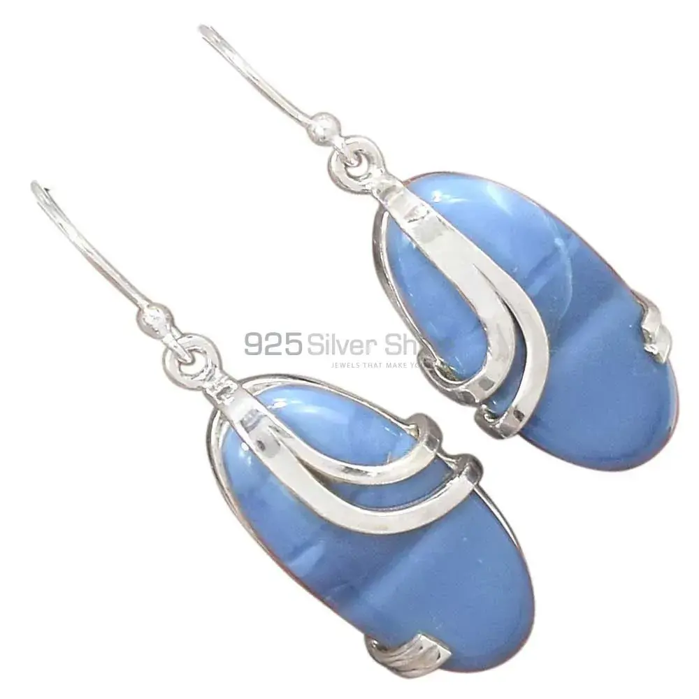 925 Sterling Silver Earrings In Natural Agate Gemstone 925SE2093_1