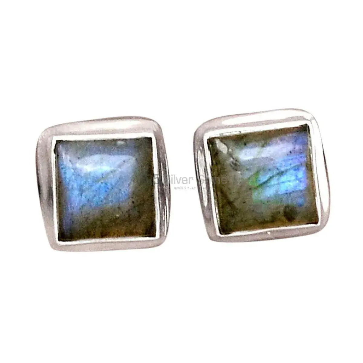 925 Sterling Silver Earrings In Natural Labradorite Gemstone 925SE2251_0