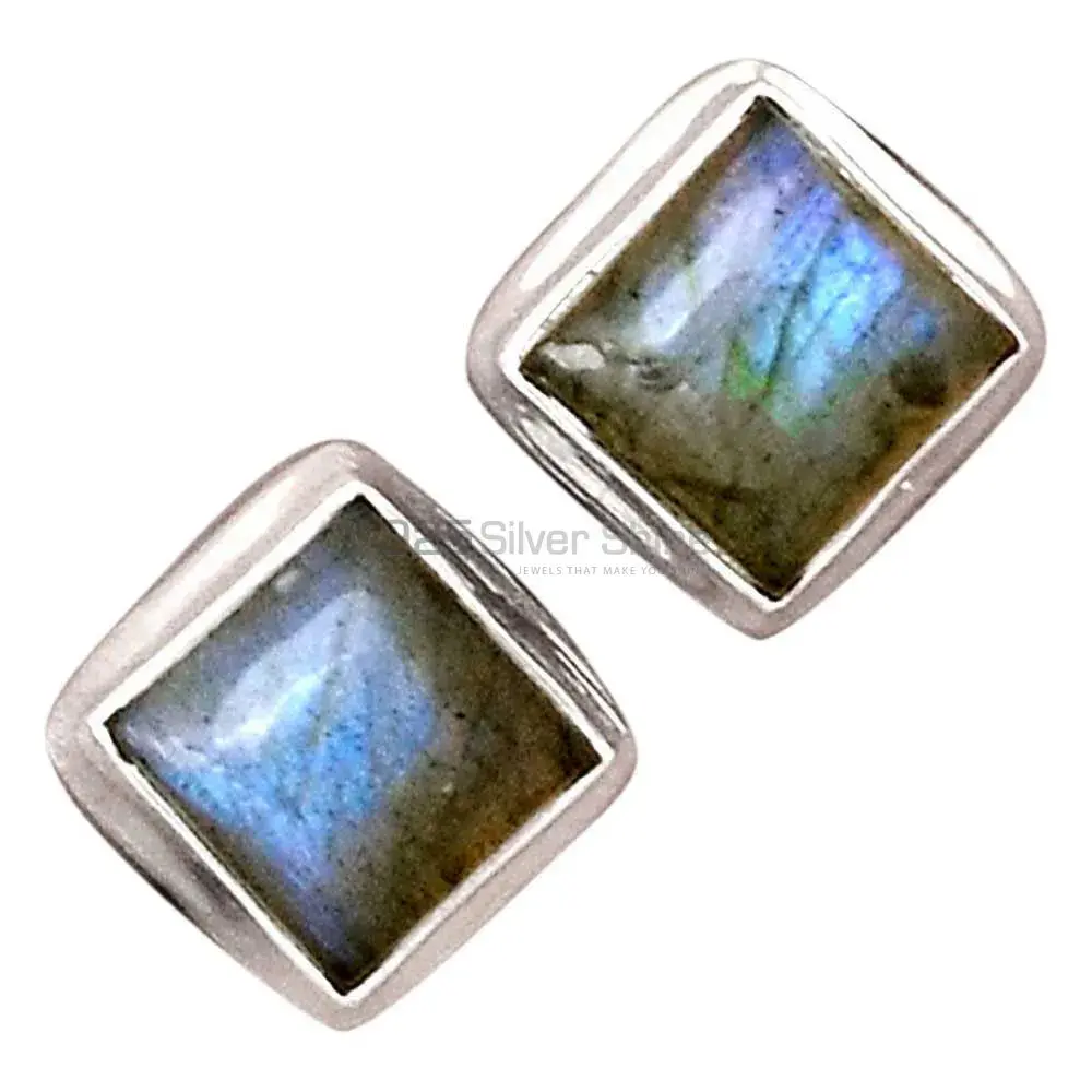 925 Sterling Silver Earrings In Natural Labradorite Gemstone 925SE2251_1