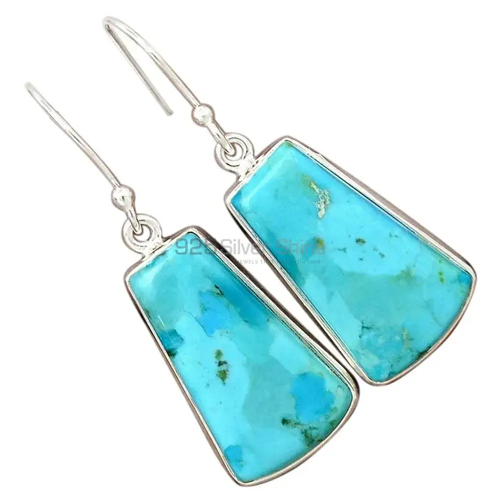 925 Sterling Silver Earrings In Natural Turquoise Gemstone 925SE2806_2